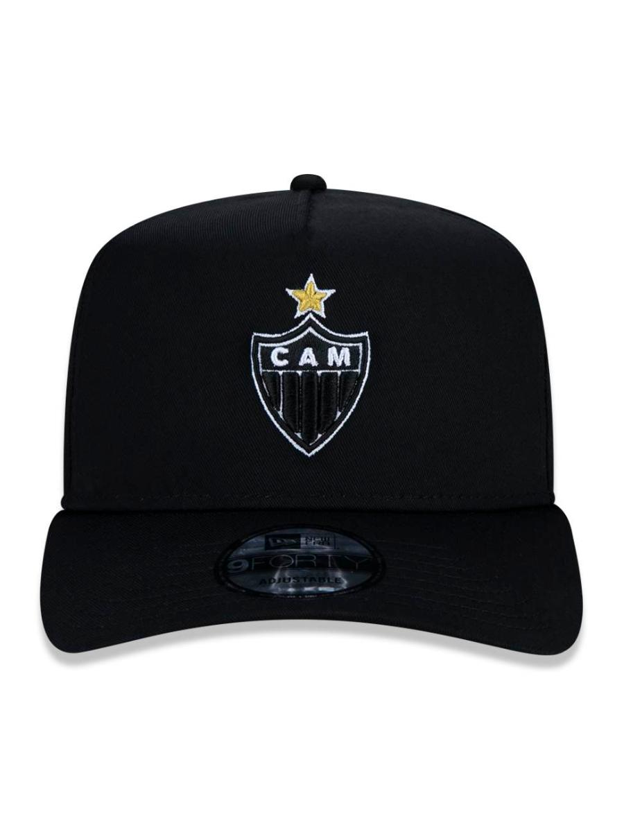 Bone New Era 9FORTY A-Frame Atletico Mineiro Futebol Aba Curva Preto - 2
