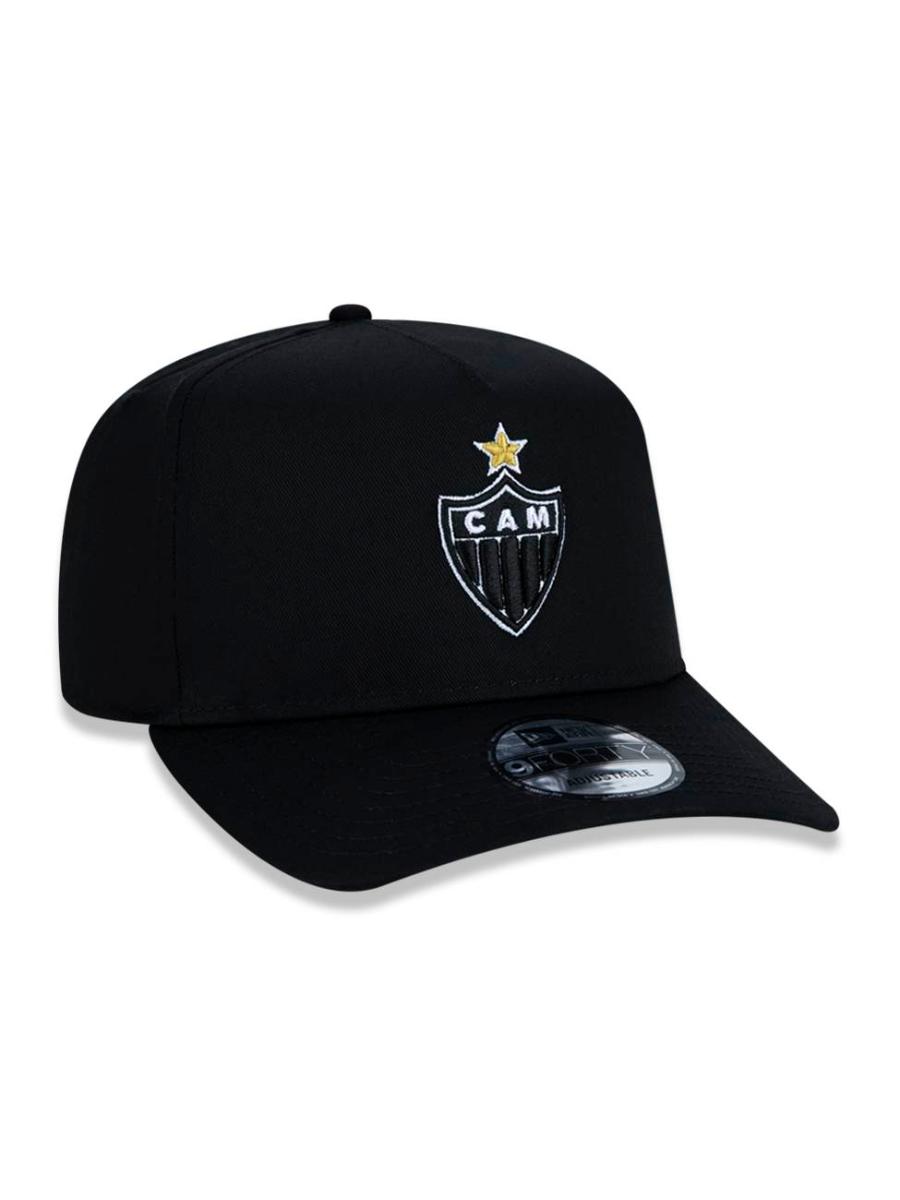 Bone New Era 9FORTY A-Frame Atletico Mineiro Futebol Aba Curva Preto - 3