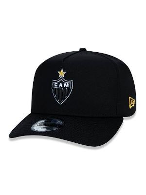 Bone New Era 9FORTY A-Frame Atletico Mineiro Futebol Aba Curva Preto