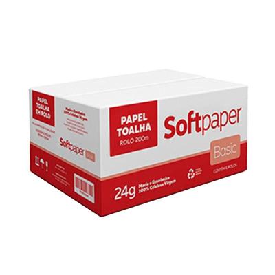 Papel Toalha Bobina 200m Basic FS 24g FD 6UN | Softpaper