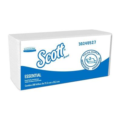 Papel Toalha Interfolhado Folha Dupla 2400 folhas 40g | Scott