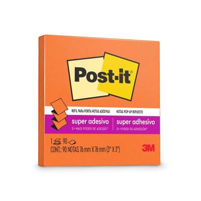 Post-it 3M 76X76mm Laranja Refil