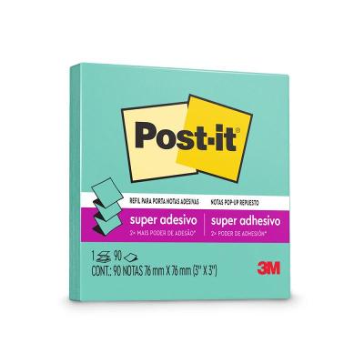 Post-it 3M 76X76mm Azul Aqua Refil