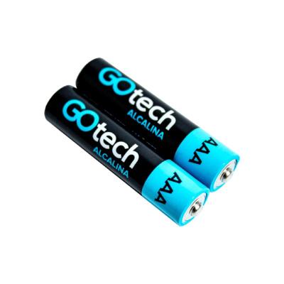 Pilha Alcalina AAA LR03 Palito 2UN Go Tech