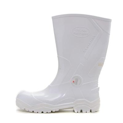 Bota de PVC Cano Médio 42 Branca Bico Aço Evolution Italbotas