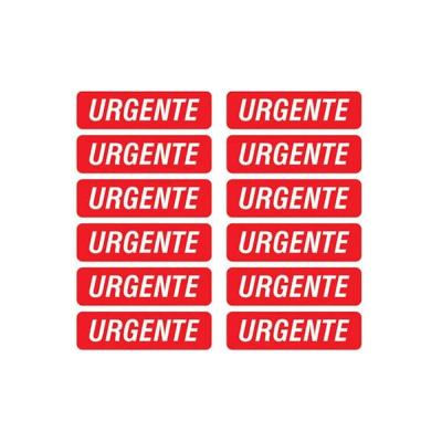 Etiqueta Adesiva Urgente 13 mm x 48 mm Pacote com 6 folhas | Aquattro