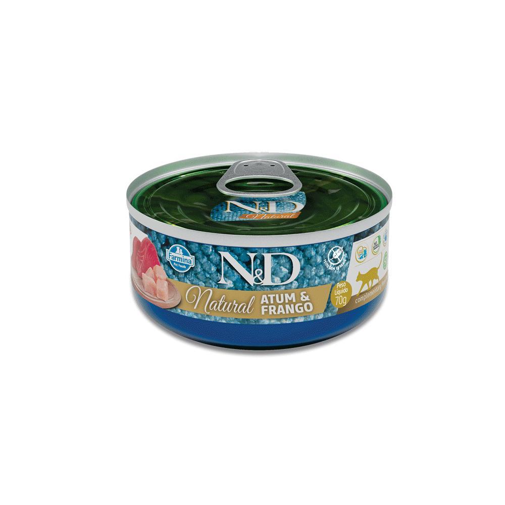 Ração Úmida N&amp;D Natural Gatos Adultos Atum e Frango - 1