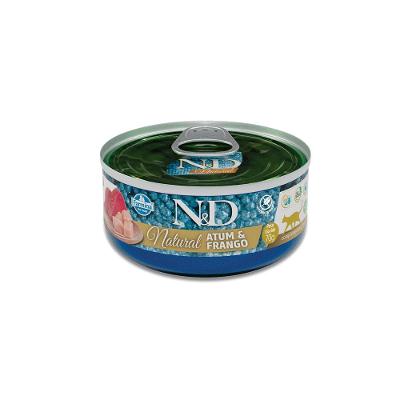 Ração Úmida N&amp;D Natural Gatos Adultos Atum e Frango