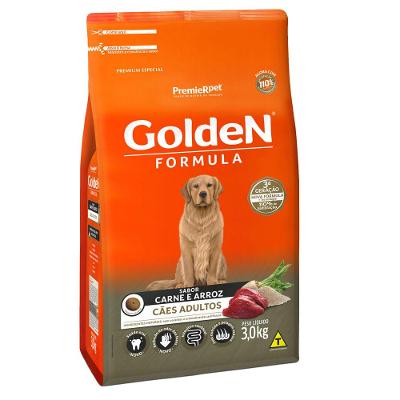 Ração Golden Fórmula Cães Adultos Carne e Arroz