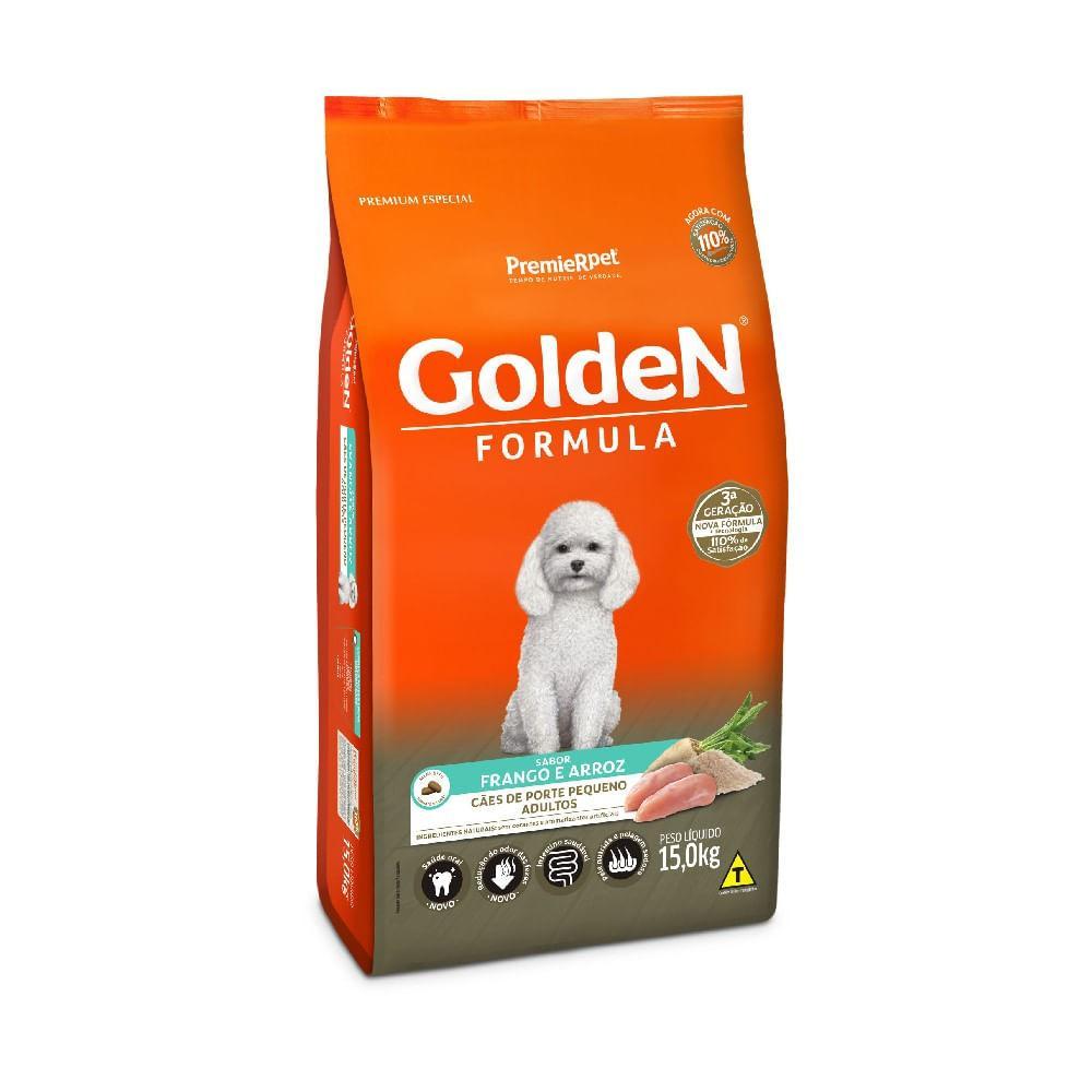 Ração Golden Fórmula Cães Adultos Raças Pequenas Frango e Arroz Mini Bits - 1