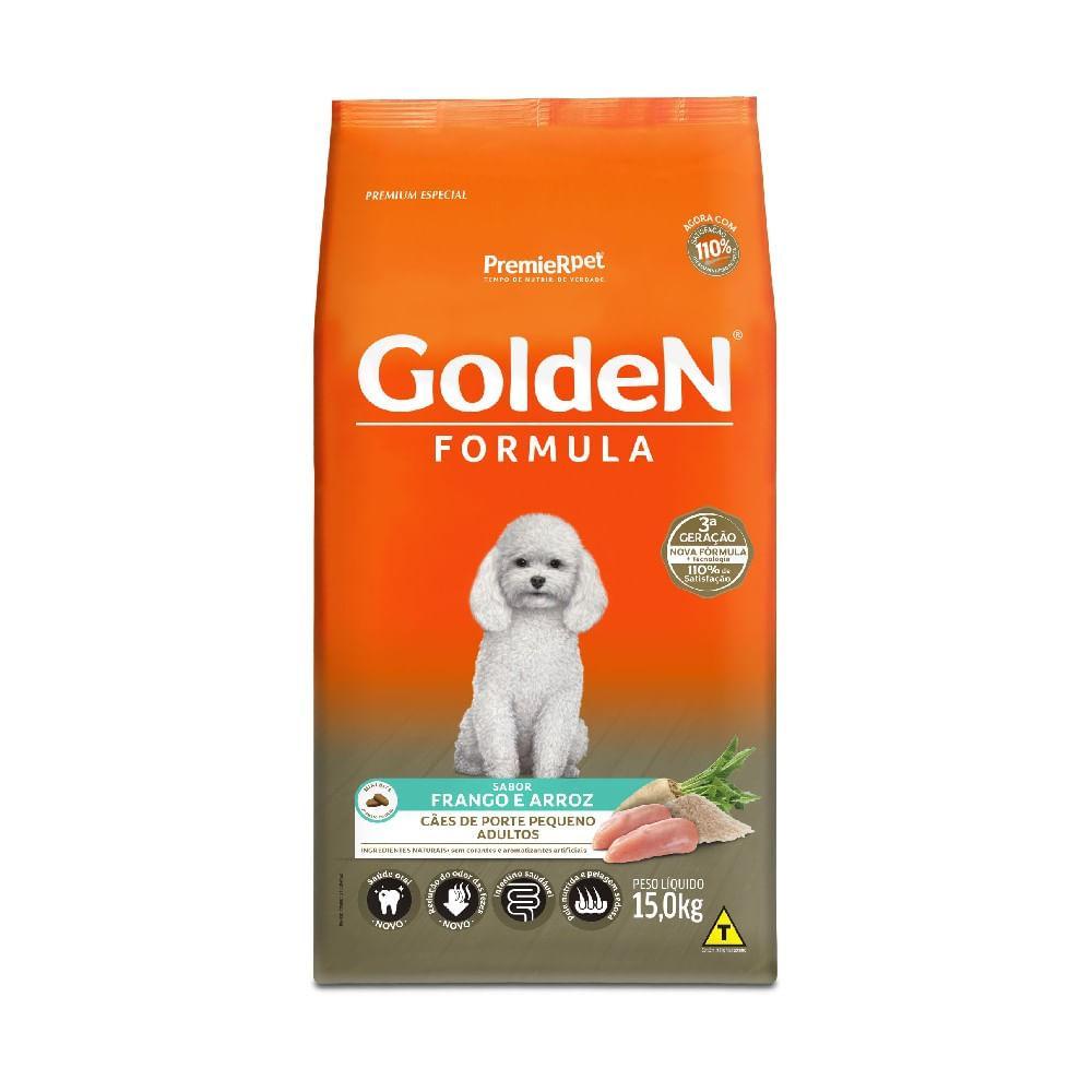 Ração Golden Fórmula Cães Adultos Raças Pequenas Frango e Arroz Mini Bits - 6