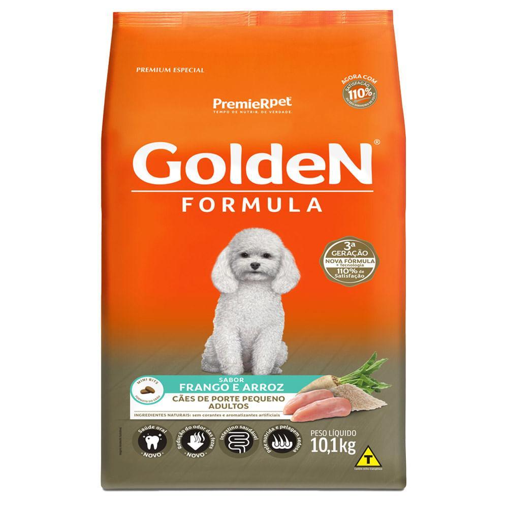 Ração Golden Fórmula Cães Adultos Raças Pequenas Frango e Arroz Mini Bits - 9