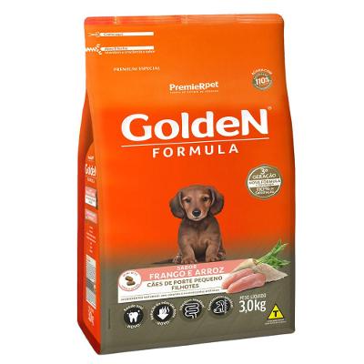 Ração Golden Fórmula Cães Filhotes Raças Pequenas Frango e Arroz