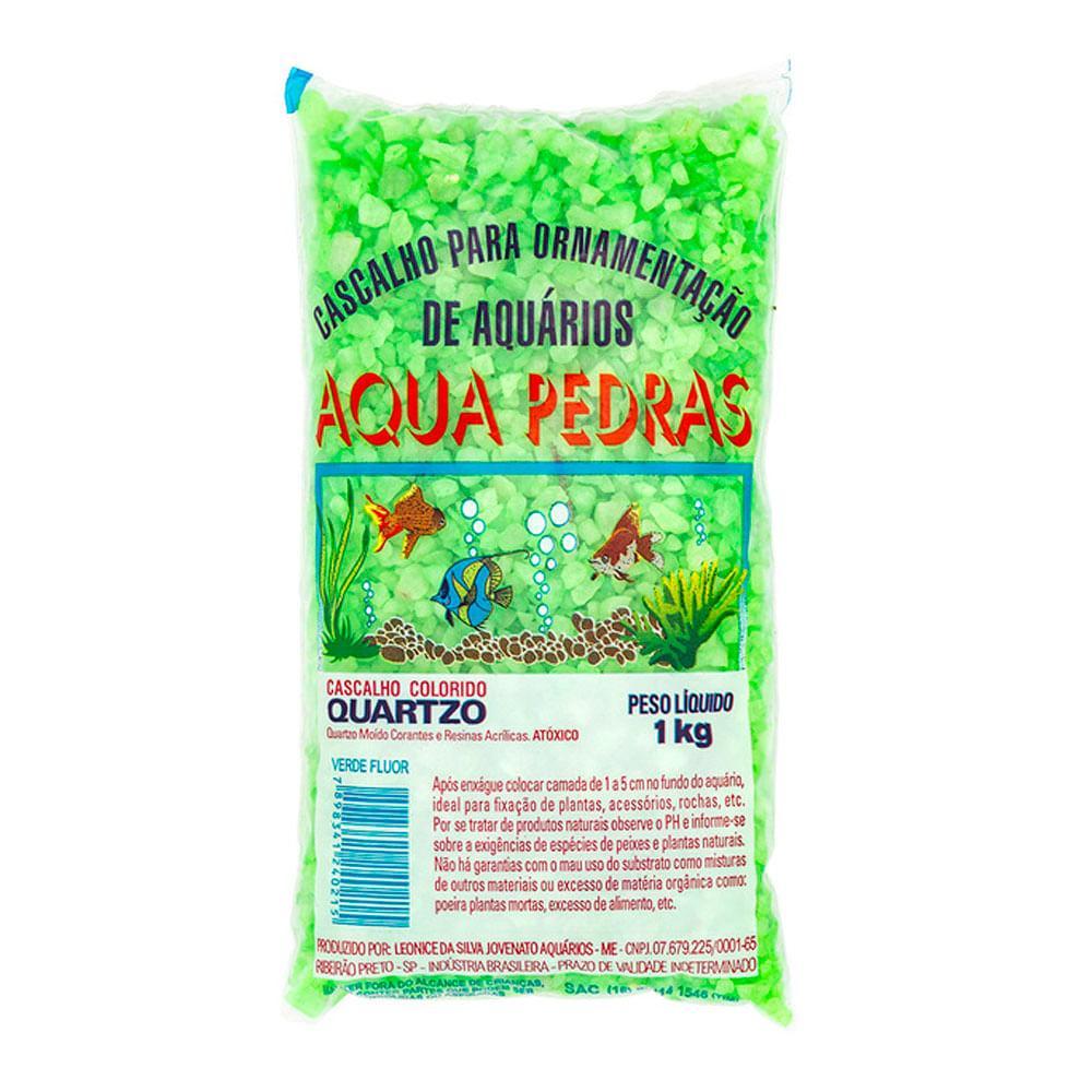 Cascalho para Aquário Quartzo Nº 2 Aqua Pedras Verde Flúor - 1