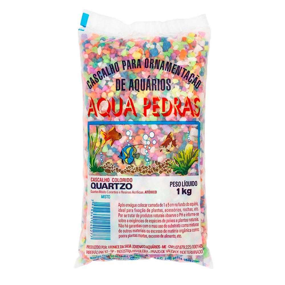 Cascalho para Aquário Quartzo Nº 2 Aqua Pedras Misto - 1