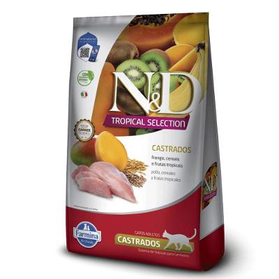 Ração N&amp;D Tropical Selection Gatos Castrados Frango