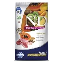 Ração N&amp;D Tropical Selection Gatos Castrados Cordeiro