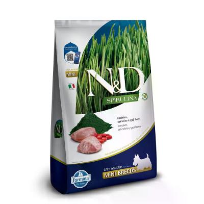 Ração N&amp;D Spirulina Cães Adultos Mini Cordeiro
