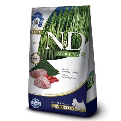 Ração N&amp;D Spirulina Cães Adultos Mini Cordeiro