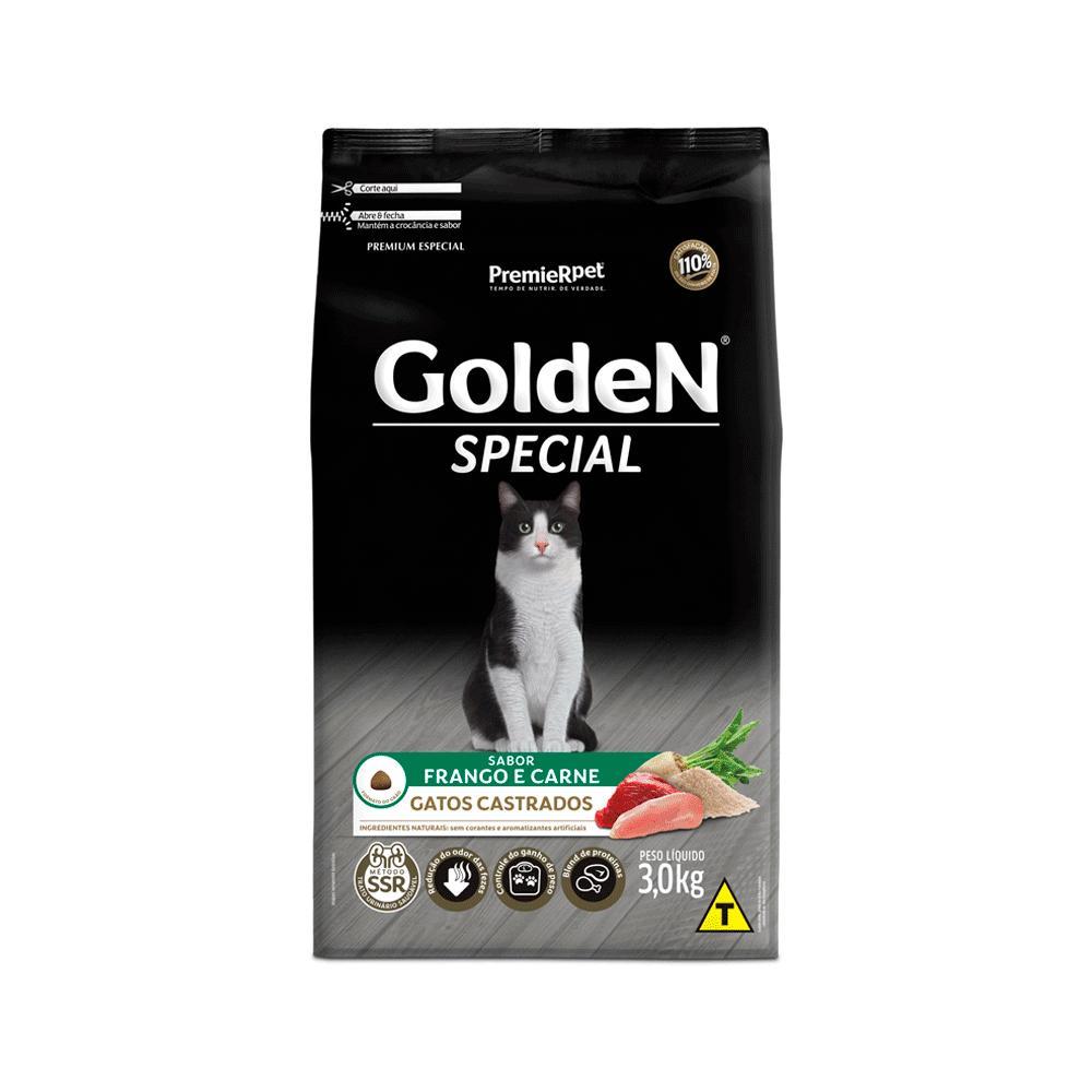 Ração Golden Special Gatos Adultos Castrados Frango e Carne - 2