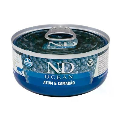 Ração Úmida N&amp;D Ocean Gatos Adultos Atum e Camarão