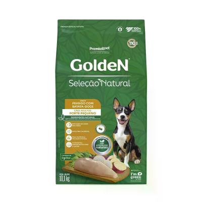 Ração Golden Seleção Natural Cães Adultos Porte Pequeno Frango com Batata-Doce