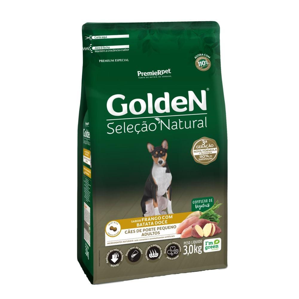 Ração Golden Seleção Natural Cães Adultos Porte Pequeno Frango com Batata Doce - 1