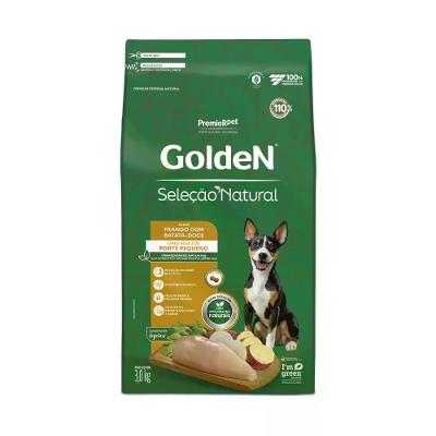 Ração Golden Seleção Natural Cães Adultos Porte Pequeno Frango com Batata-Doce