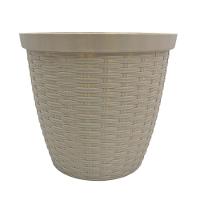 Cachepô Rattan Taupe FG Import Cinza - 1