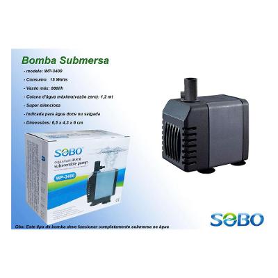 Bomba Submersa Sobo WP3400 para Aquário