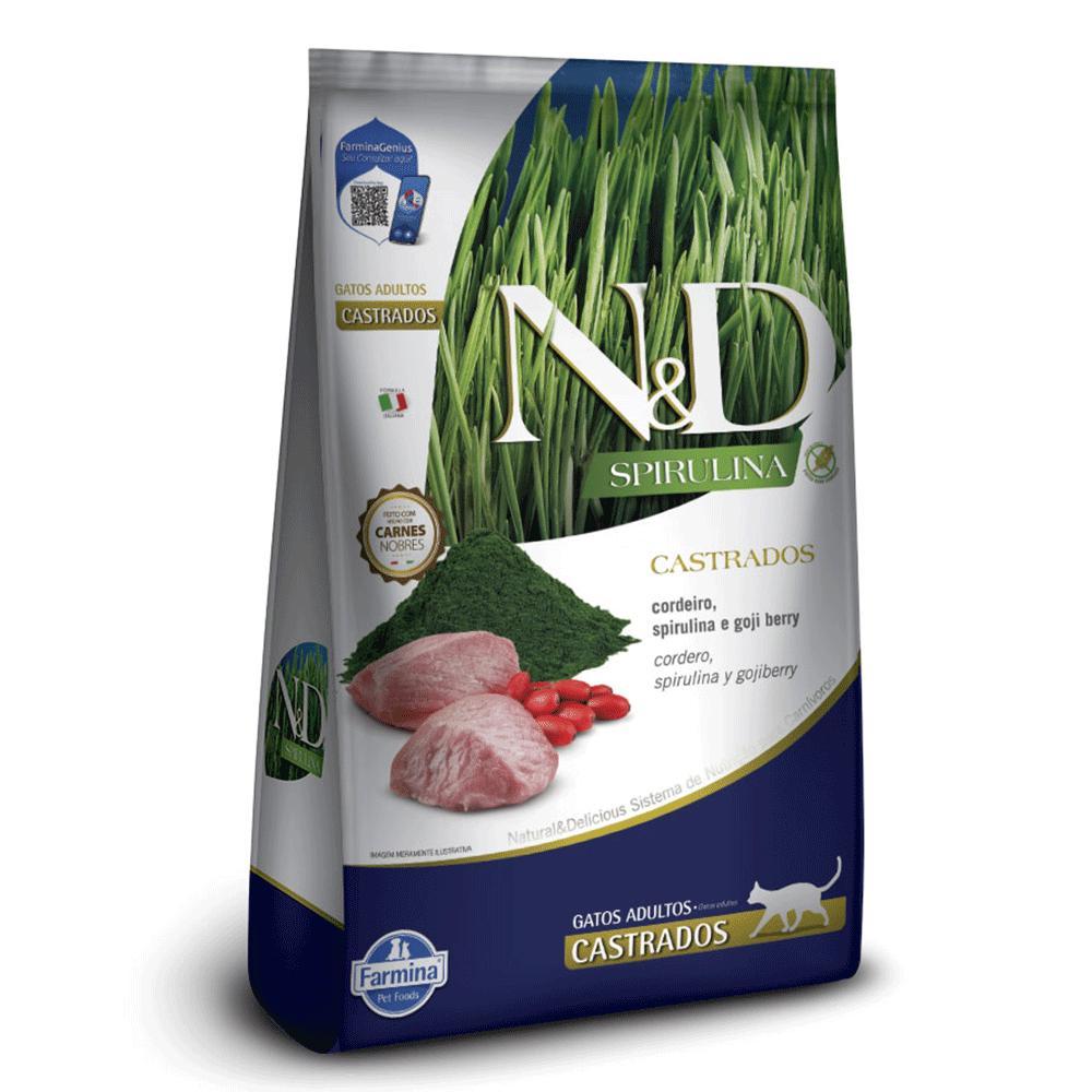 Ração N&amp;D Spirulina Gatos Adultos Castrados Cordeiro - 3