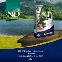 Ração N&amp;D Spirulina Gatos Adultos Castrados Cordeiro - 10