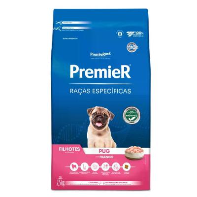 Ração Premier Raças Específicas Pug Filhotes Frango