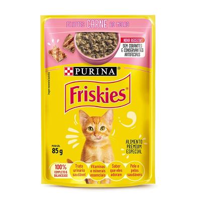 Ração Úmida Friskies Gatos Filhotes Carne ao molho