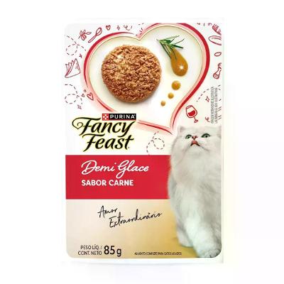 Ração Úmida Fancy Feast Demi Glace Carne