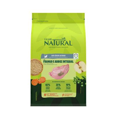 Ração Guabi Natural Gatos Sênior Castrados Frango e Arroz Integral
