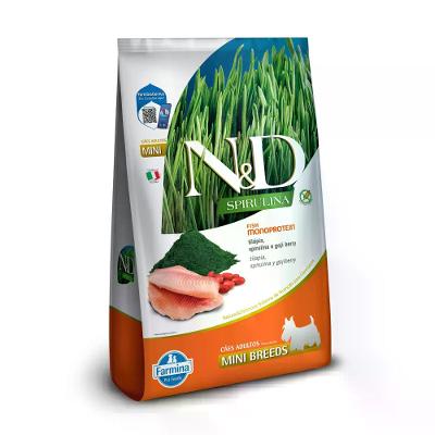 Ração N&amp;D Spirulina Cães Adultos Mini Tilápia