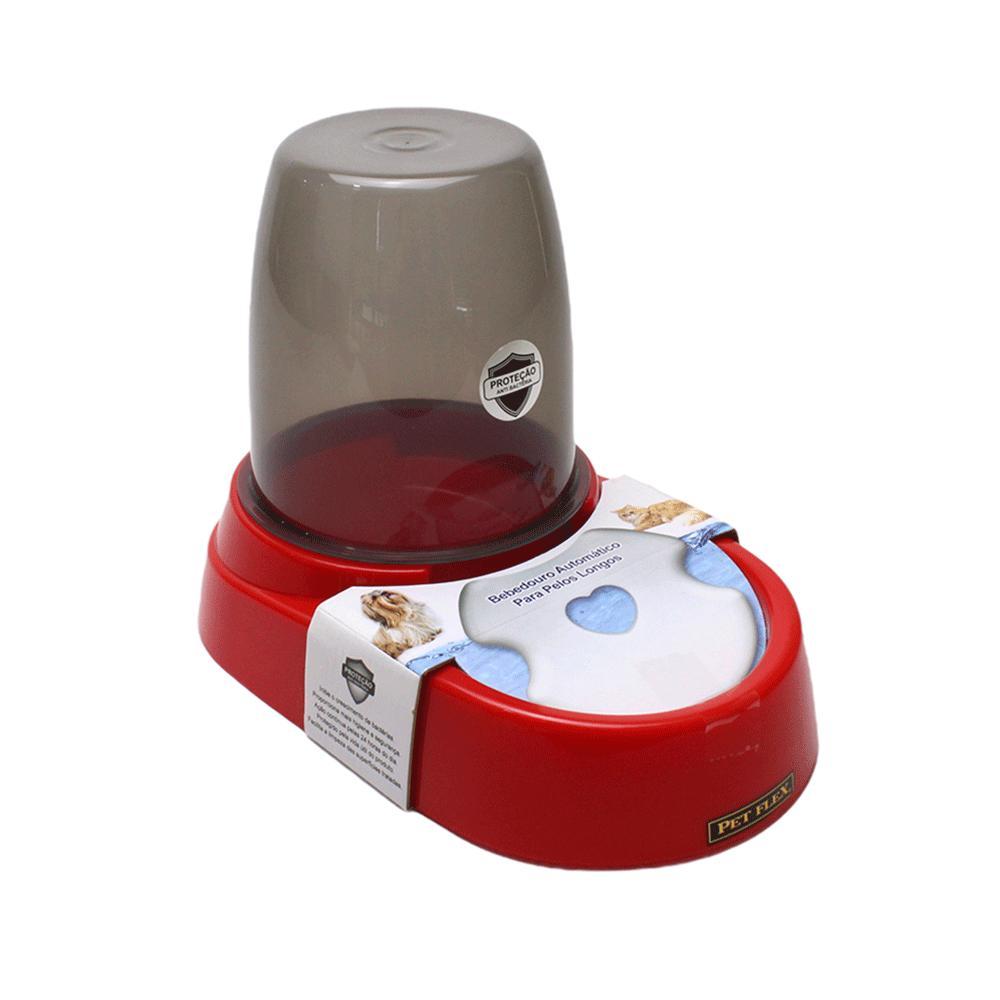 Bebedouro Automático Pelo Longo Pet Flex Vermelho - 2