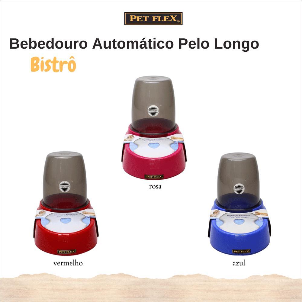 Bebedouro Automático Pelo Longo Pet Flex Vermelho - 4