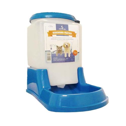 Bebedouro Prático Automático Cães e Gatos Azul Alvorada