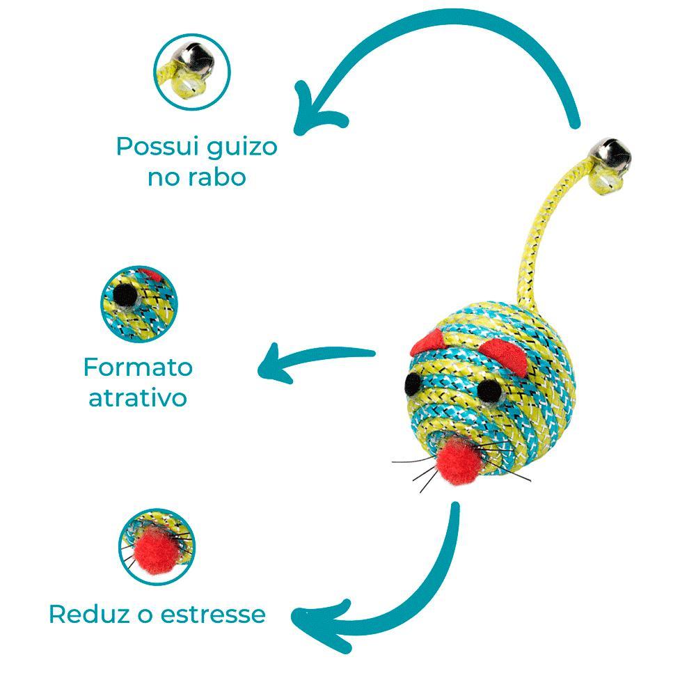 Brinquedo Gato Ratinho Redondo Jambo - 2