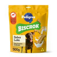 Biscoito Pedigree Biscrok para Cães Adultos Raças Grandes Leite - 1