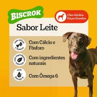 Biscoito Pedigree Biscrok para Cães Adultos Raças Grandes Leite - 6