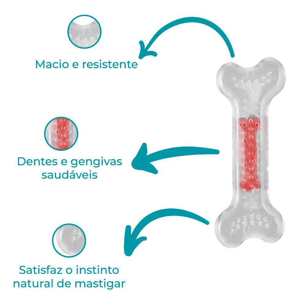 Brinquedo Osso Silicone Boninho Carne Jambo - 2