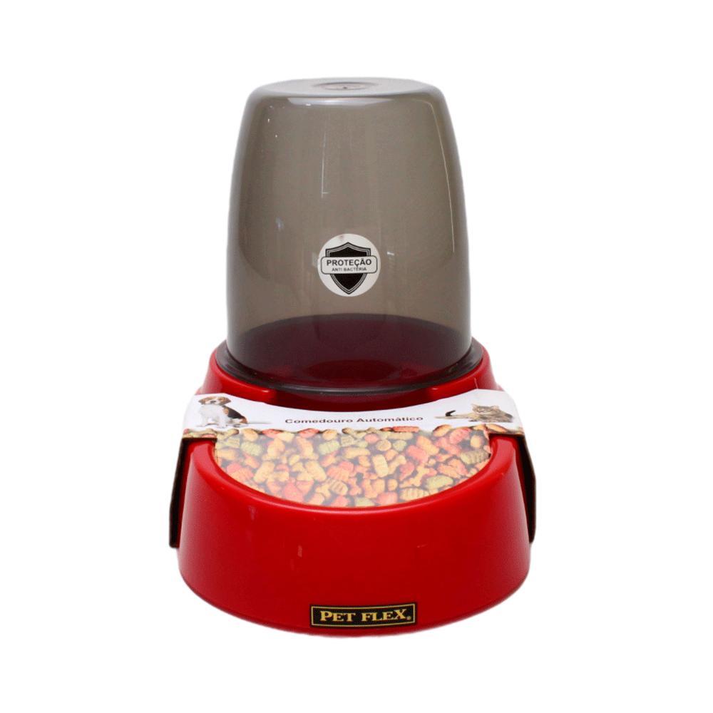 Comedouro Automático Pet Flex Vermelho - 1
