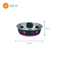 Comedouro Gatos Inox Fusion Rosa Jambo - 3