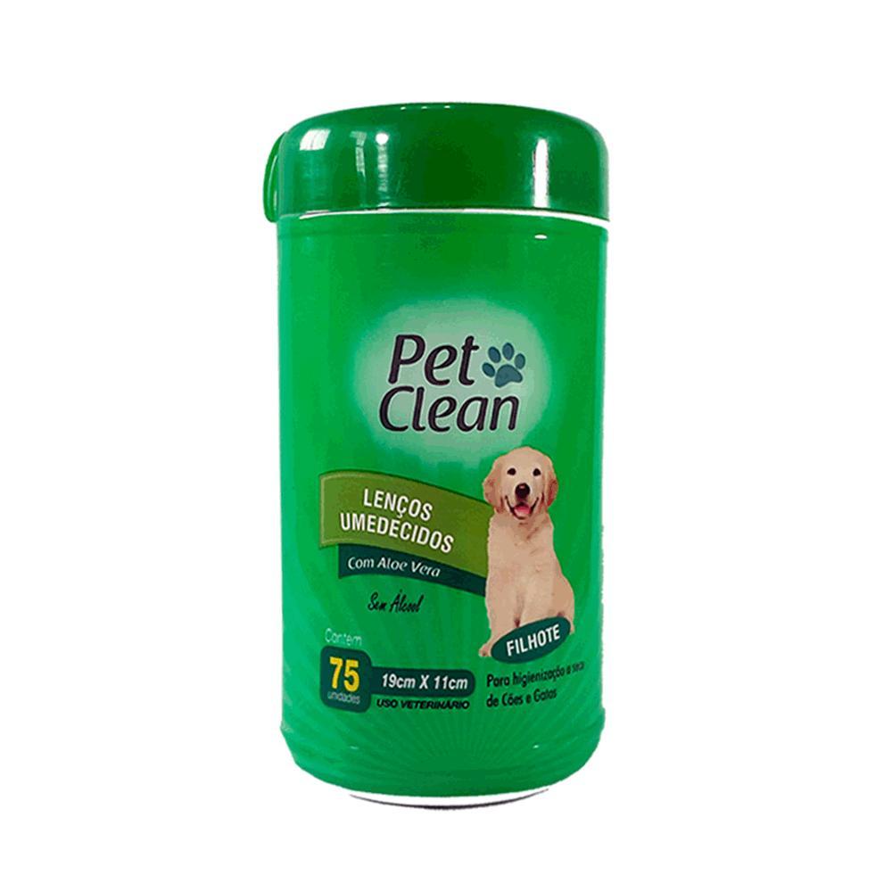 Lenço Umedecido Cães e Gatos Filhotes Pet Clean - 1