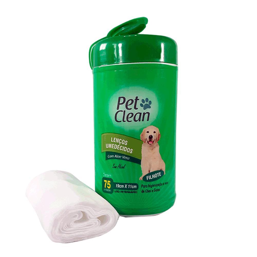 Lenço Umedecido Cães e Gatos Filhotes Pet Clean - 2