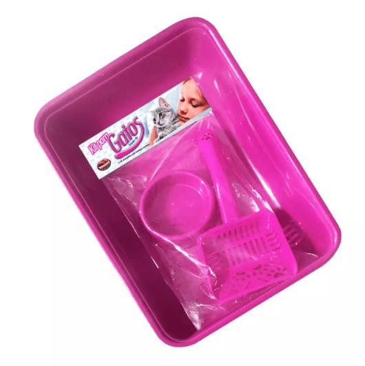 Kit para Gatos Furação Pet Rosa - 1