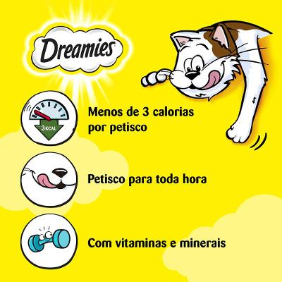 Petisco Dreamies Frango para Gatos Adultos